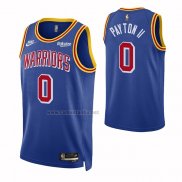 Camiseta Golden State Warriors Gary Payton II #0 75th Anniversary Azul